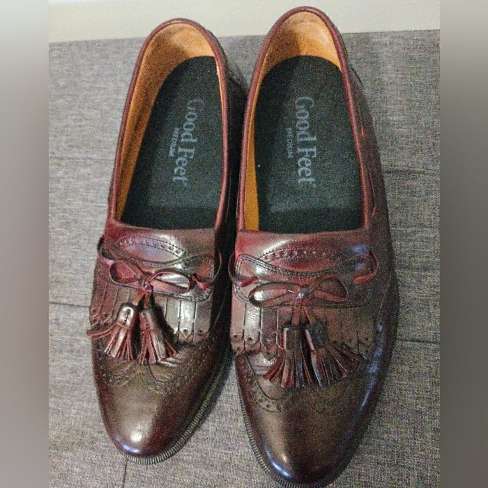 Johnston & Murphy Mens SZ 8.5M Loafer Tassle Wingtip